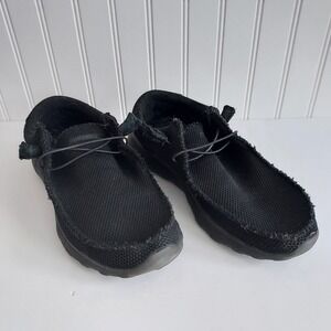 Skechers Mens 8.5 Classic Fit Black Mesh Moccasins Air-Cooled Memory Foam Shoes